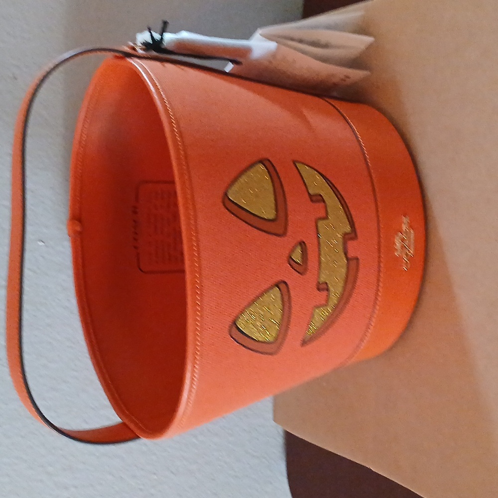 NWT Coach CW533  Halloween Pumpkin Dark Orange